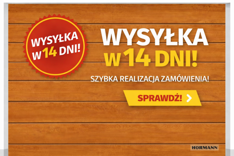 Brama Hormann Renomatic Decocolor, kolor złoty dąb Golden Oak.png.png