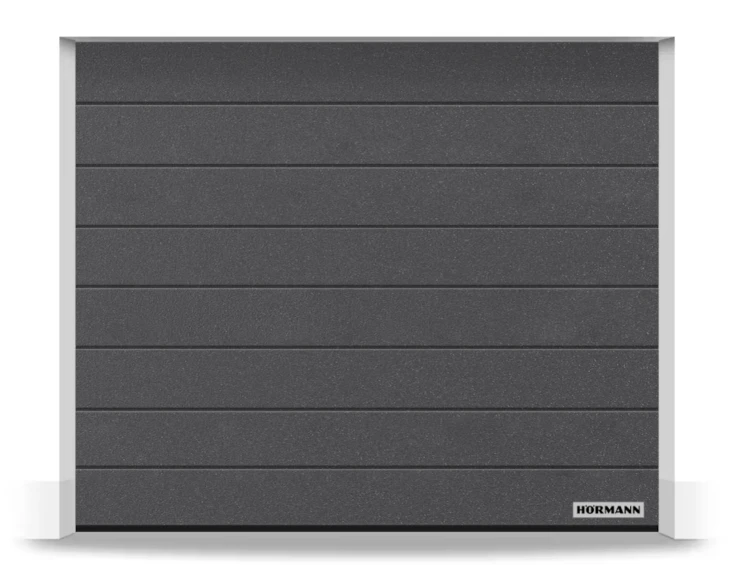 Brama Hormann Renomatic 4500x2250, Przetłoczenia M, Planar, kolor antracytowy z efektem metalicznym CH 703 Matt deluxe + Prowadzenie N