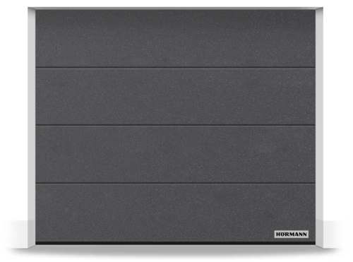 Brama Hormann Renomatic 4500x2500, Przetłoczenia L, Planar, kolor antracytowy z efektem metalicznym CH 703 Matt deluxe + Prowadzenie N