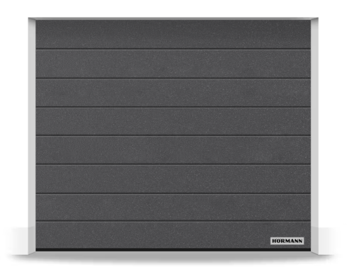 Brama Hormann Renomatic 4500x2500, Przetłoczenia M, Planar, kolor antracytowy z efektem metalicznym CH 703 Matt deluxe + Prowadzenie N