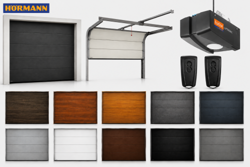 Brama Hormann Renomatic z napędem Pro 2500x2125, Przetłoczenia M, Woodgrain  Decocolor + Prowadzenie Z kolory do wyboru.png.png