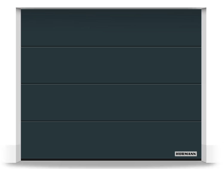 Brama Hormann Renomatic 2500x2125, Przetłoczenia L, Planar, kolor antracytowy CH 7016 Matt deluxe + Prowadzenie Z