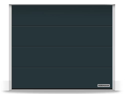 Brama Hormann Renomatic 5000x2125, Przetłoczenia L, Planar, kolor antracytowy CH 7016 Matt deluxe + Prowadzenie N
