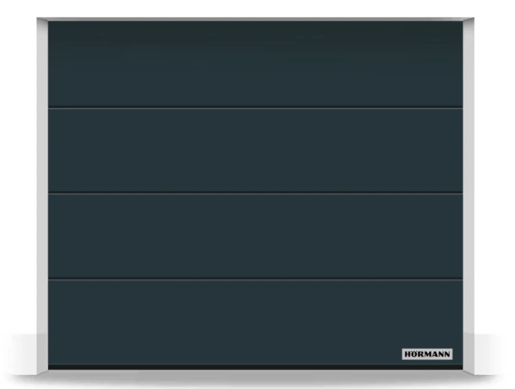 Brama Hormann Renomatic 2750x2250, Przetłoczenia L, Planar, kolor antracytowy CH 7016 Matt deluxe + Prowadzenie Z