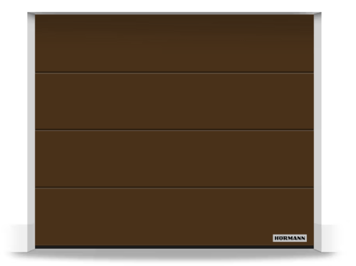 Brama Hormann Renomatic 3500x2250, Przetłoczenia L, Planar, kolor brązowy CH8028 Matt deluxe + Prowadzenie Z