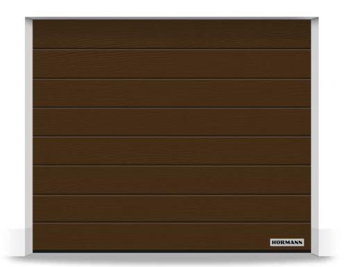 Brama Hormann Renomatic 3500x2500, Przetłoczenia M, Woodgrain, kolor brązowy RAL 8028 + Prowadzenie N.png