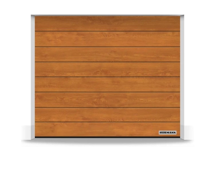 Brama Hormann Renomatic 2375x2000, Przetłoczenia M, Decocolor, kolor złoty dąb Golden Oak + Prowadzenie Z
