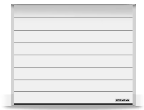 Brama Hormann Renomatic 2375x2125, Przetłoczenia M, Planar, kolor biały CH 9016 Matt deluxe + Prowadzenie Z