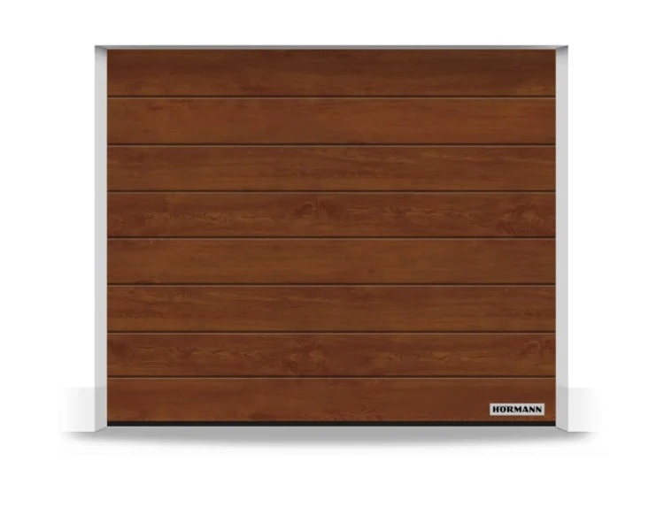Brama Hormann Renomatic 2315x2080, Przetłoczenia M, Decocolor, kolor orzech Dark Oak + Prowadzenie Z