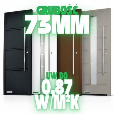 THERMOSAFE - drzwi aluminiowe Uw do 0,87 W/m²K