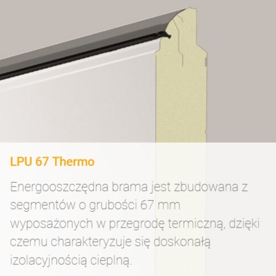 Bramy garażowe segmentowe LPU 67 THERMO