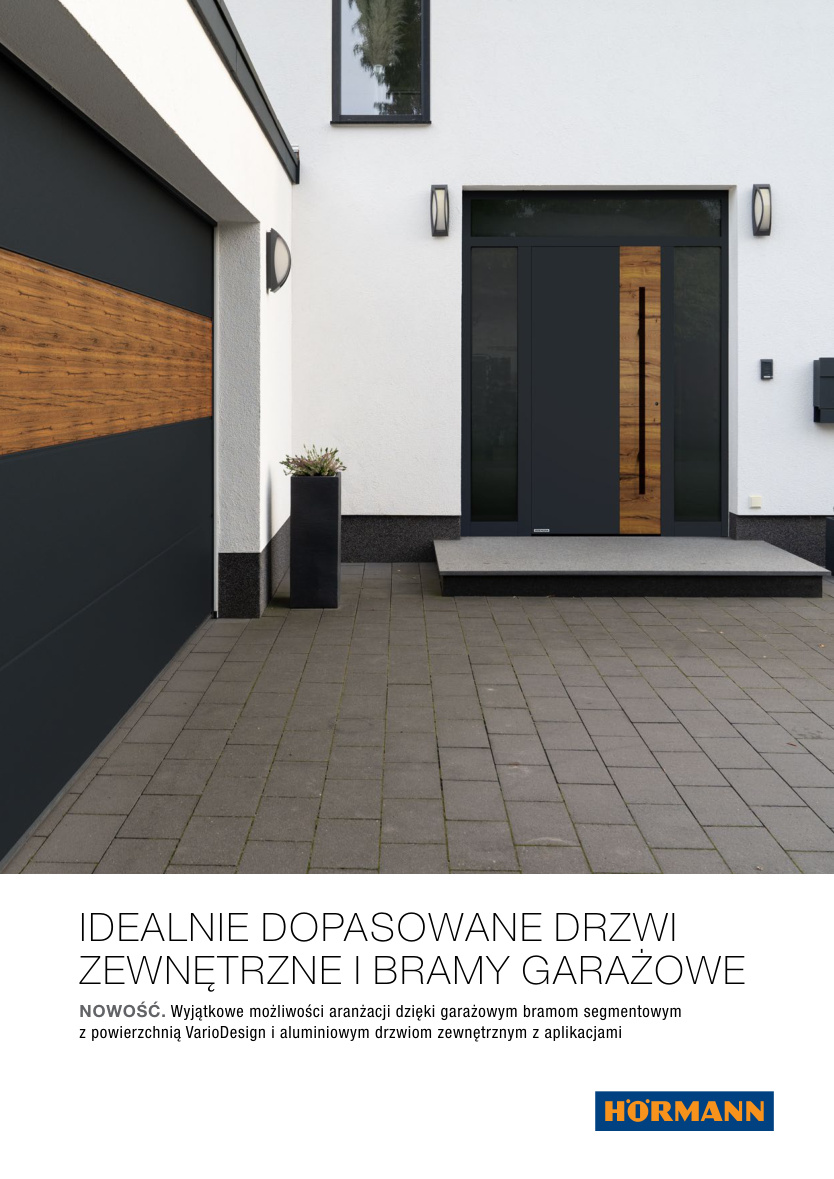 Hörmann idealnie dopasowane drzwi zewnętrzne i bramy garażowe